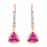 Statement Trillion Diamond Accent Drop Earrings