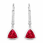 Statement Trillion Diamond Accent Drop Earrings