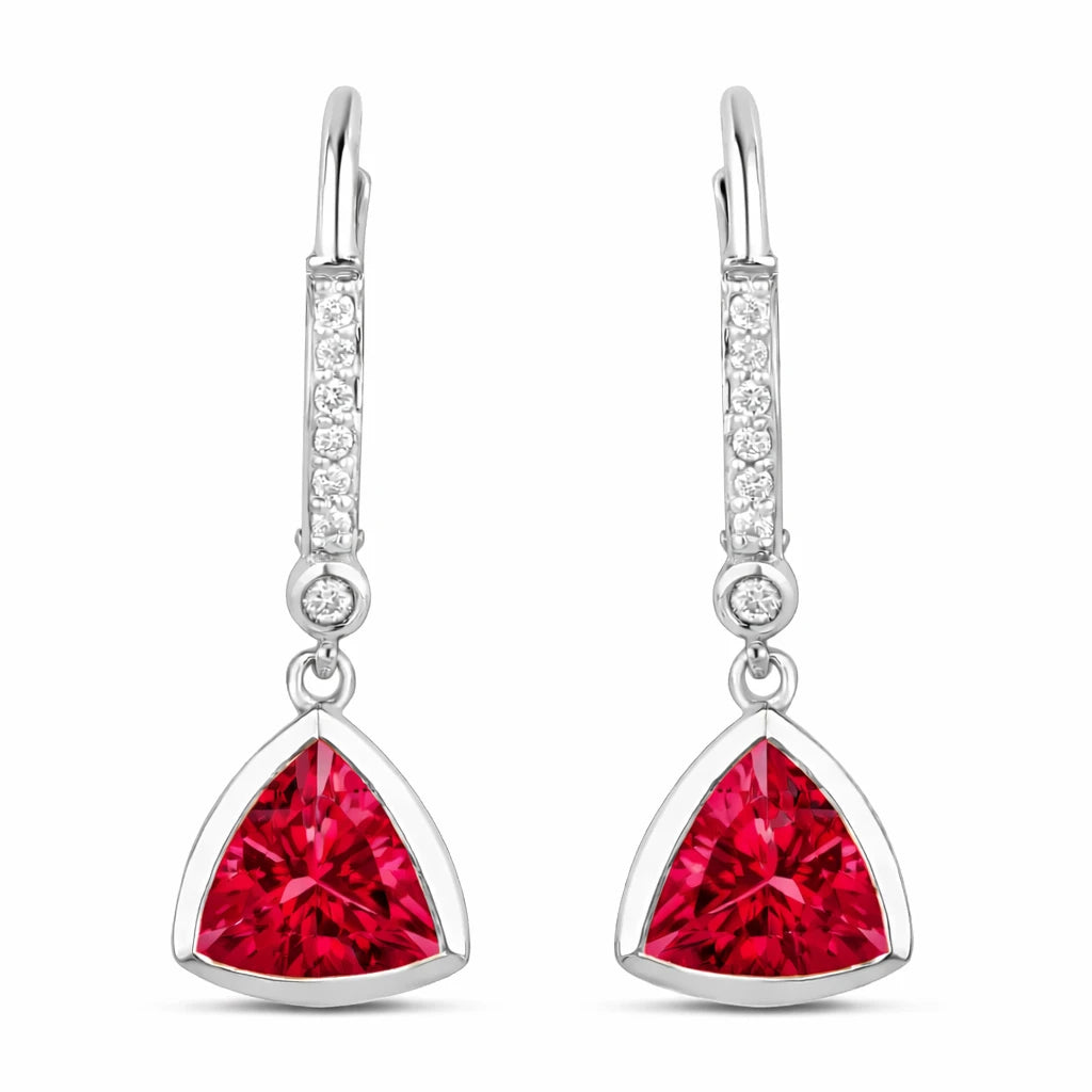 Statement Trillion Diamond Accent Drop Earrings