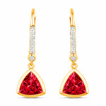 Statement Trillion Diamond Accent Drop Earrings