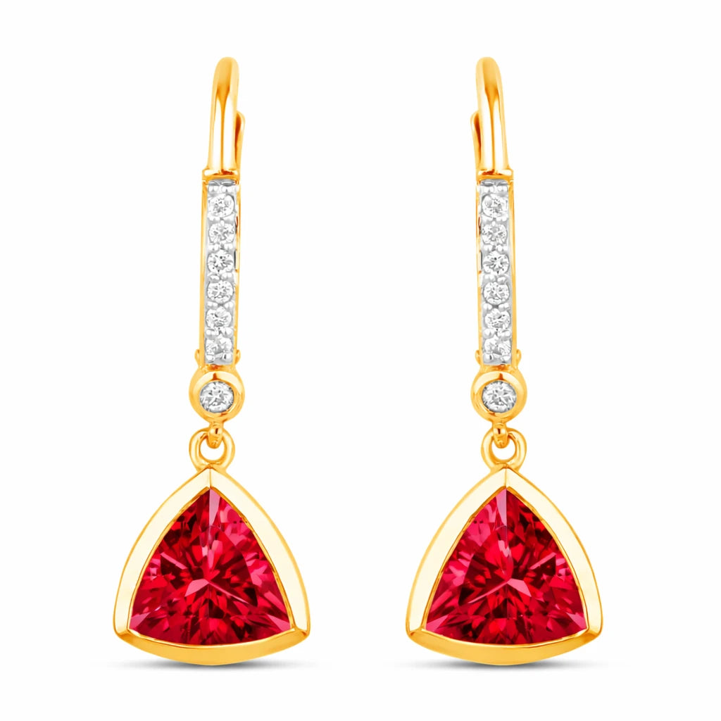 Statement Trillion Diamond Accent Drop Earrings