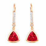 Statement Trillion Diamond Accent Drop Earrings