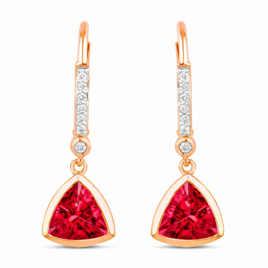 Statement Trillion Diamond Accent Drop Earrings