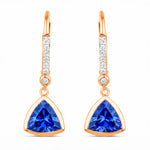Statement Trillion Diamond Accent Drop Earrings