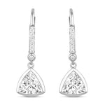 Statement Trillion Diamond Accent Drop Earrings