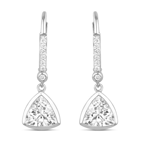 Statement Trillion Diamond Accent Drop Earrings
