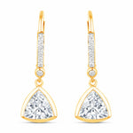 Statement Trillion Diamond Accent Drop Earrings
