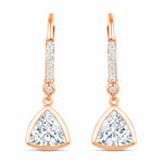 Statement Trillion Diamond Accent Drop Earrings
