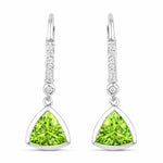 Statement Trillion Diamond Accent Drop Earrings