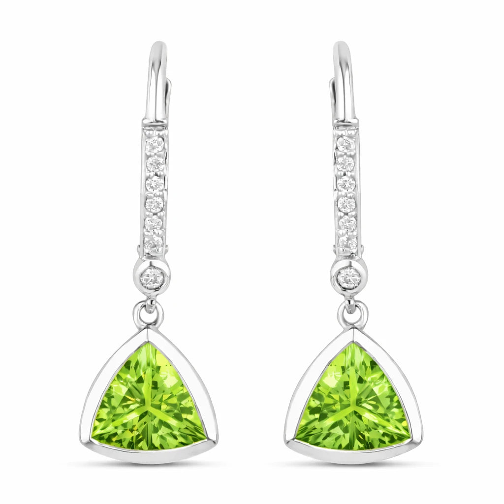Statement Trillion Diamond Accent Drop Earrings