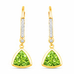 Statement Trillion Diamond Accent Drop Earrings