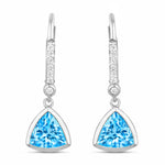 Statement Trillion Diamond Accent Drop Earrings