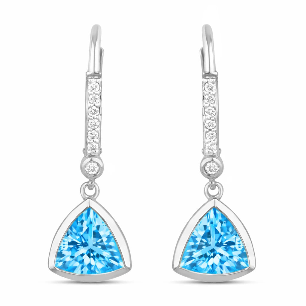Statement Trillion Diamond Accent Drop Earrings