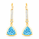 Statement Trillion Diamond Accent Drop Earrings