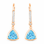 Statement Trillion Diamond Accent Drop Earrings