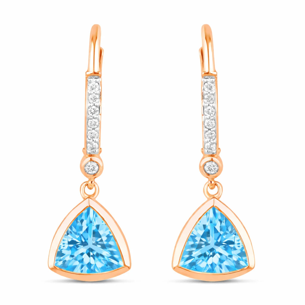 Statement Trillion Diamond Accent Drop Earrings