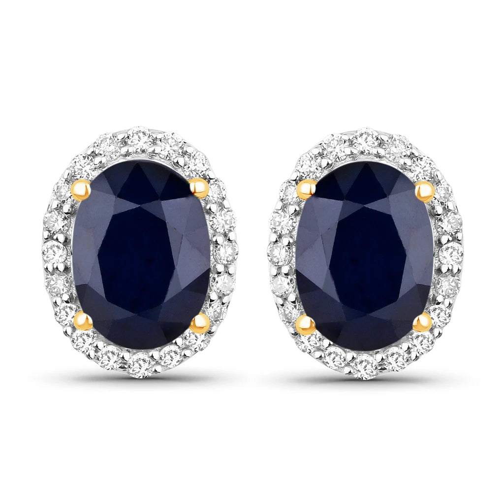 Minimal Oval Diamond Halo Stud Earrings