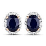 Minimal Oval Diamond Halo Stud Earrings