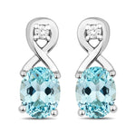 Oval Cut Diamond Accent Petite Drop Earrings