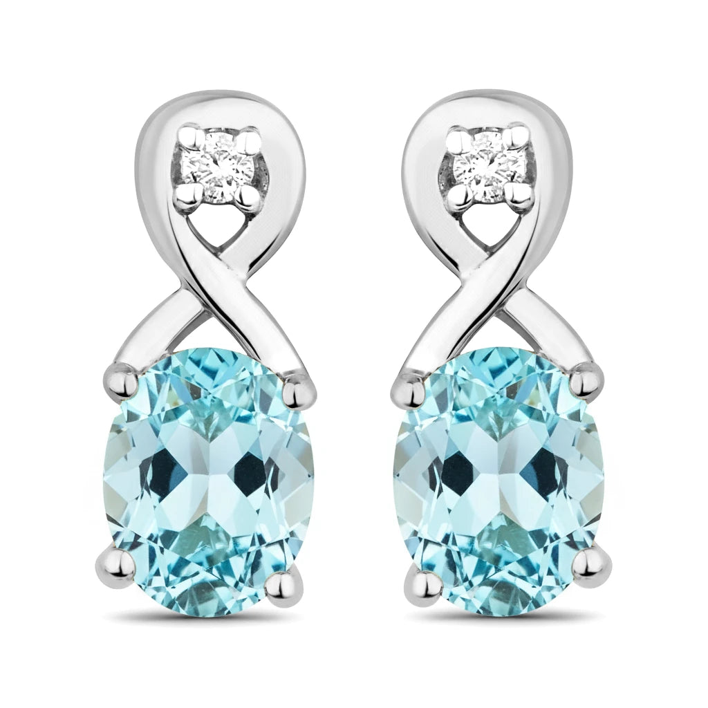 Oval Cut Diamond Accent Petite Drop Earrings