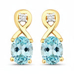 Oval Cut Diamond Accent Petite Drop Earrings