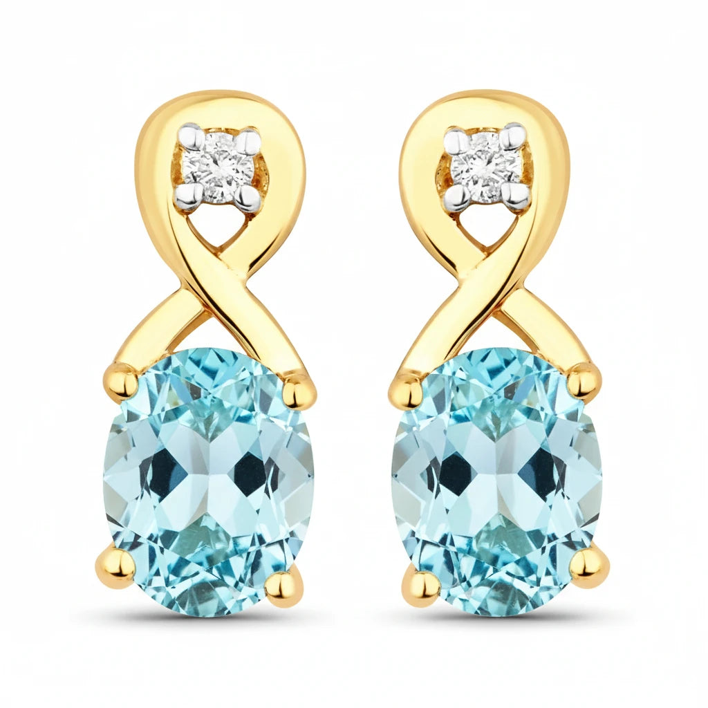 Oval Cut Diamond Accent Petite Drop Earrings