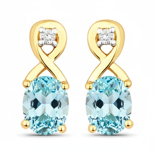 Oval Cut Diamond Accent Petite Drop Earrings