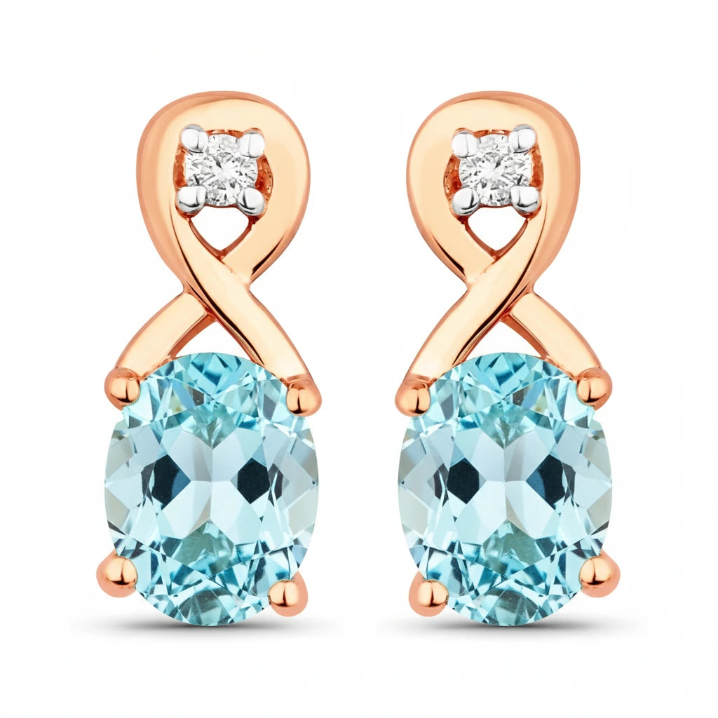 Oval Cut Diamond Accent Petite Drop Earrings
