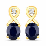Oval Cut Diamond Accent Petite Drop Earrings