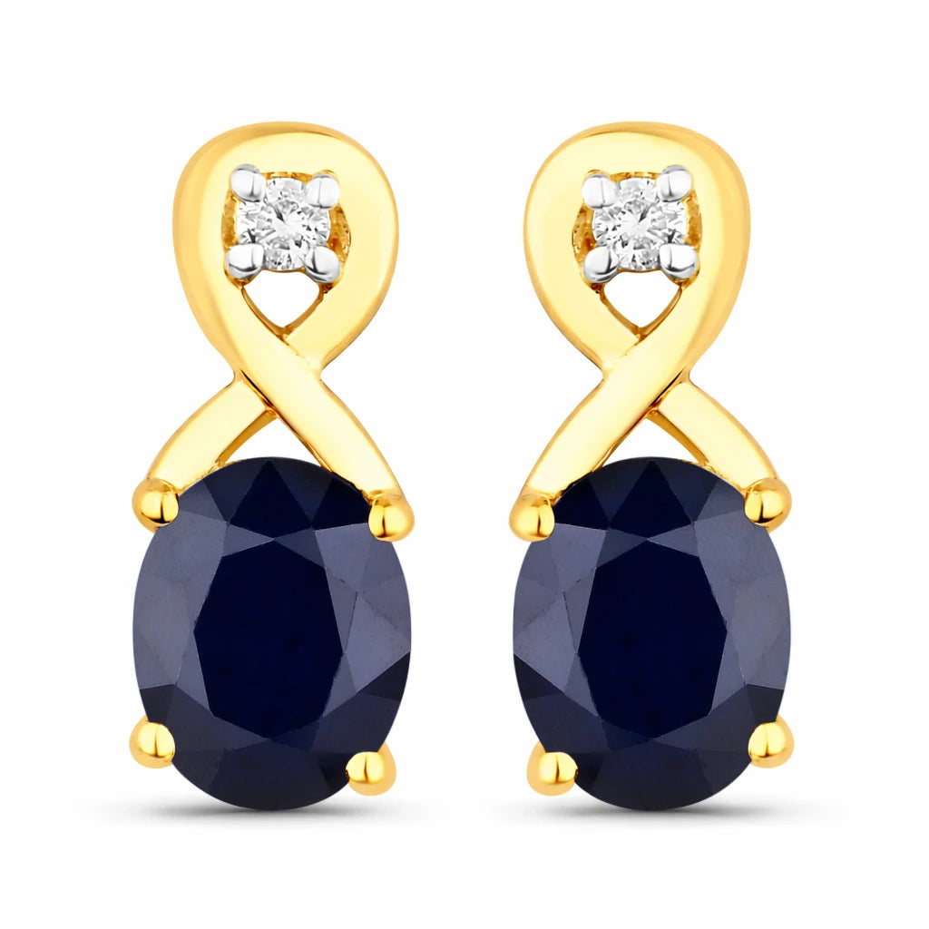 Oval Cut Diamond Accent Petite Drop Earrings