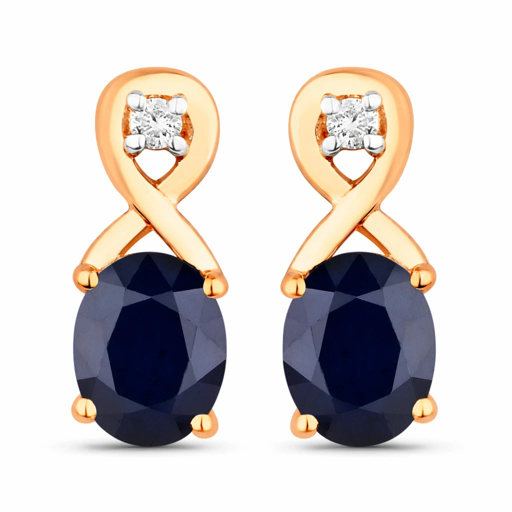 Oval Cut Diamond Accent Petite Drop Earrings
