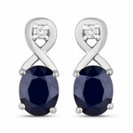 Oval Cut Diamond Accent Petite Drop Earrings