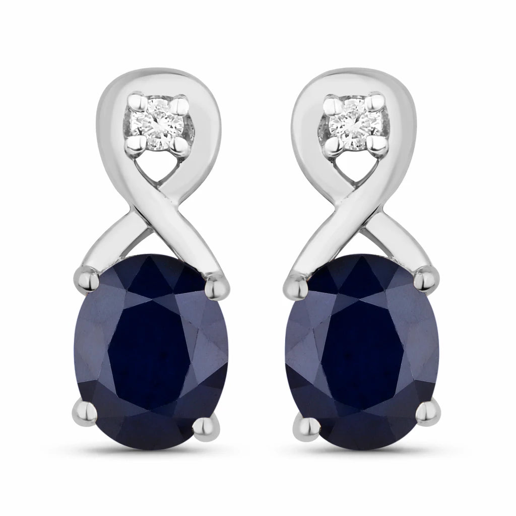 Oval Cut Diamond Accent Petite Drop Earrings