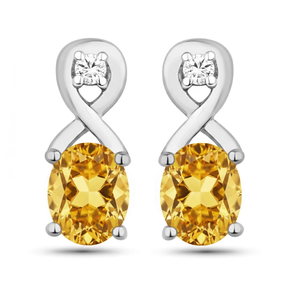 Oval Cut Diamond Accent Petite Drop Earrings