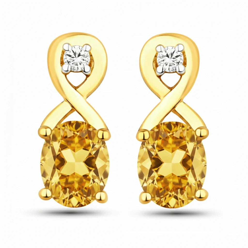 Oval Cut Diamond Accent Petite Drop Earrings