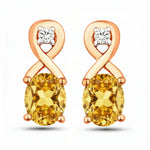 Oval Cut Diamond Accent Petite Drop Earrings