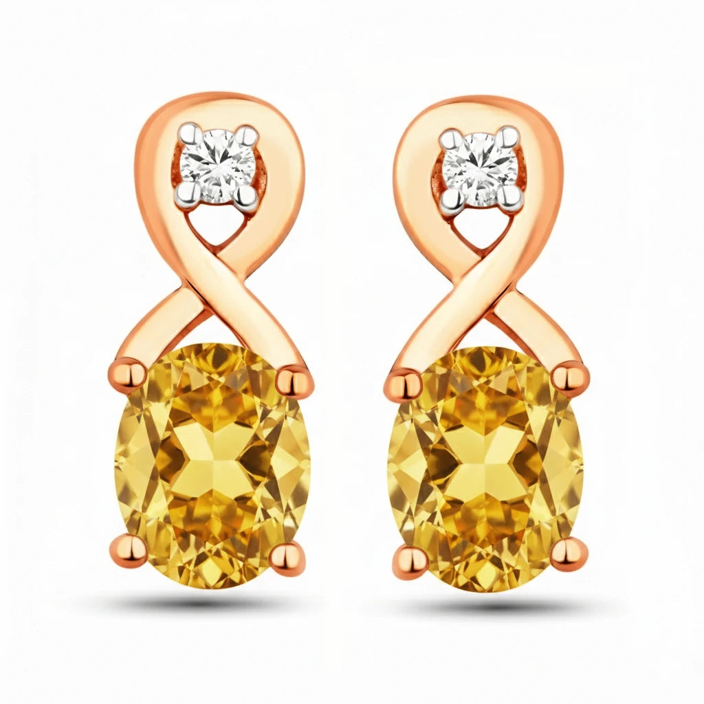 Oval Cut Diamond Accent Petite Drop Earrings