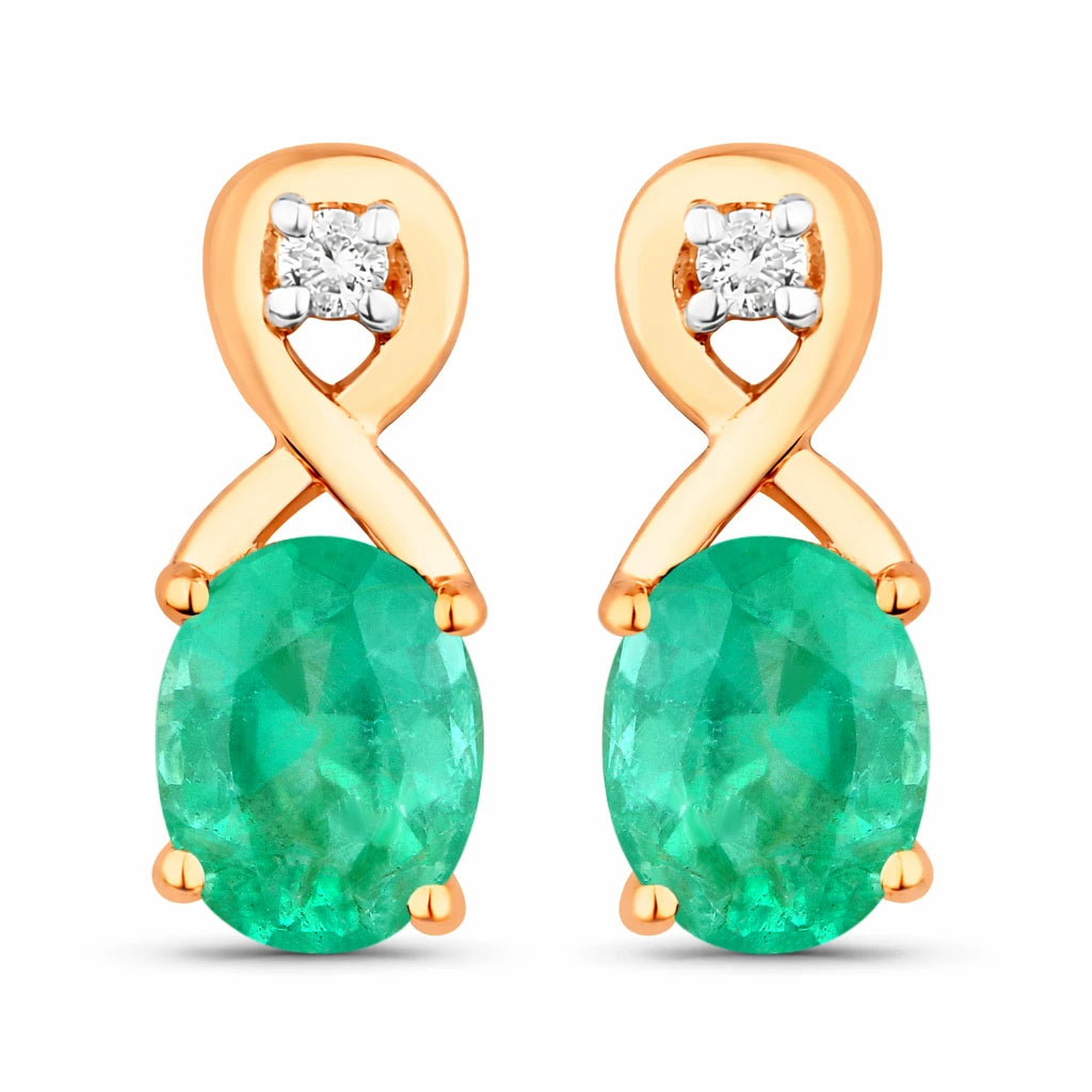 Oval Cut Diamond Accent Petite Drop Earrings