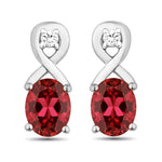 Oval Cut Diamond Accent Petite Drop Earrings