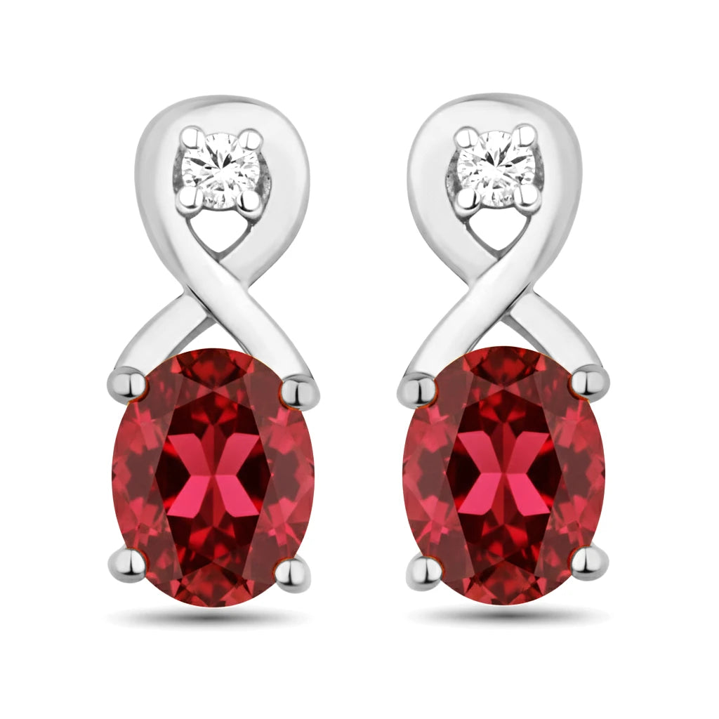 Oval Cut Diamond Accent Petite Drop Earrings