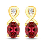 Oval Cut Diamond Accent Petite Drop Earrings
