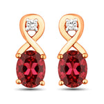 Oval Cut Diamond Accent Petite Drop Earrings