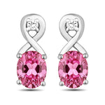 Oval Cut Diamond Accent Petite Drop Earrings