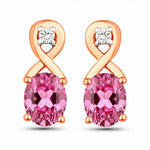Oval Cut Diamond Accent Petite Drop Earrings