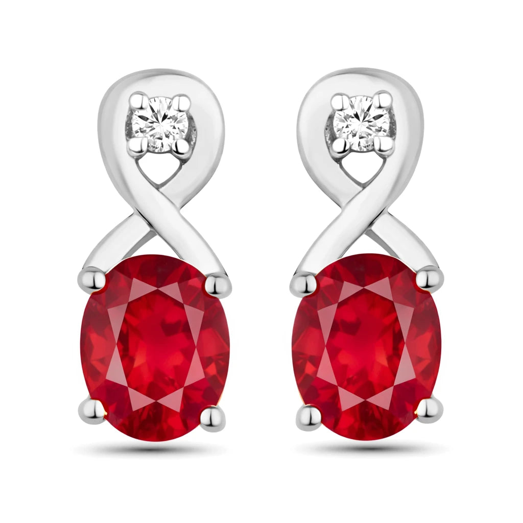 Oval Cut Diamond Accent Petite Drop Earrings