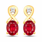 Oval Cut Diamond Accent Petite Drop Earrings