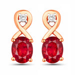 Oval Cut Diamond Accent Petite Drop Earrings
