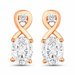 Oval Cut Diamond Accent Petite Drop Earrings