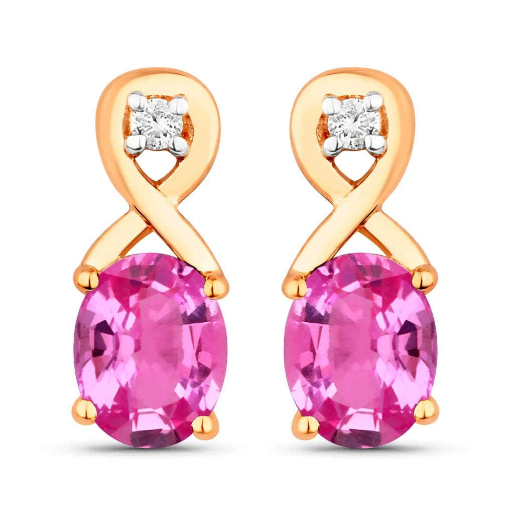 Oval Cut Diamond Accent Petite Drop Earrings