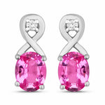 Oval Cut Diamond Accent Petite Drop Earrings